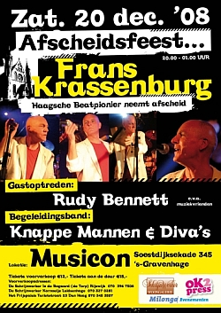 Show poster December 20, 2008 Frans Krassenburg Farewell concert Musicon